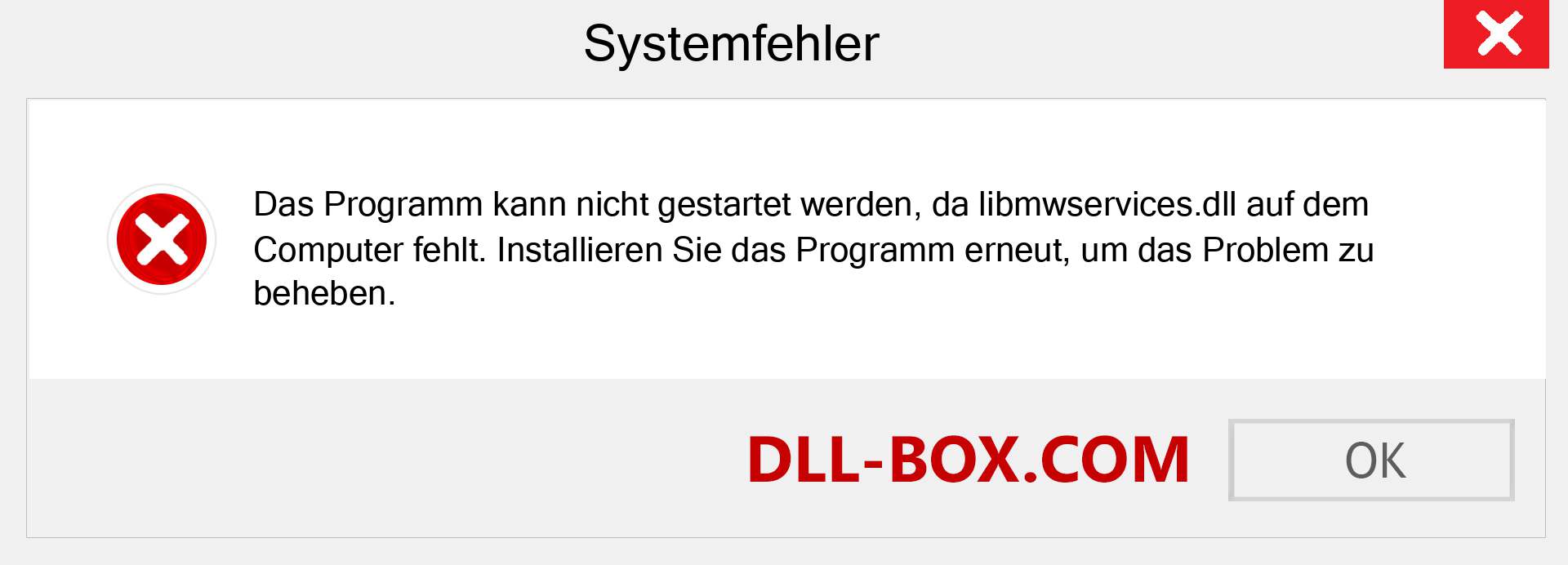 libmwservices.dll-Datei fehlt?. Download für Windows 7, 8, 10 - Fix libmwservices dll Missing Error unter Windows, Fotos, Bildern