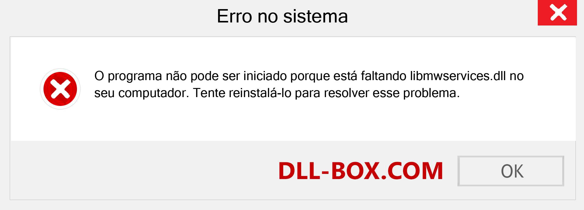 Arquivo libmwservices.dll ausente ?. Download para Windows 7, 8, 10 - Correção de erro ausente libmwservices dll no Windows, fotos, imagens